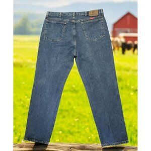 Men's Wrangler Jeans Blue Denim Pants Vintage 38x30 Regular Fit Cowboy 96501DS